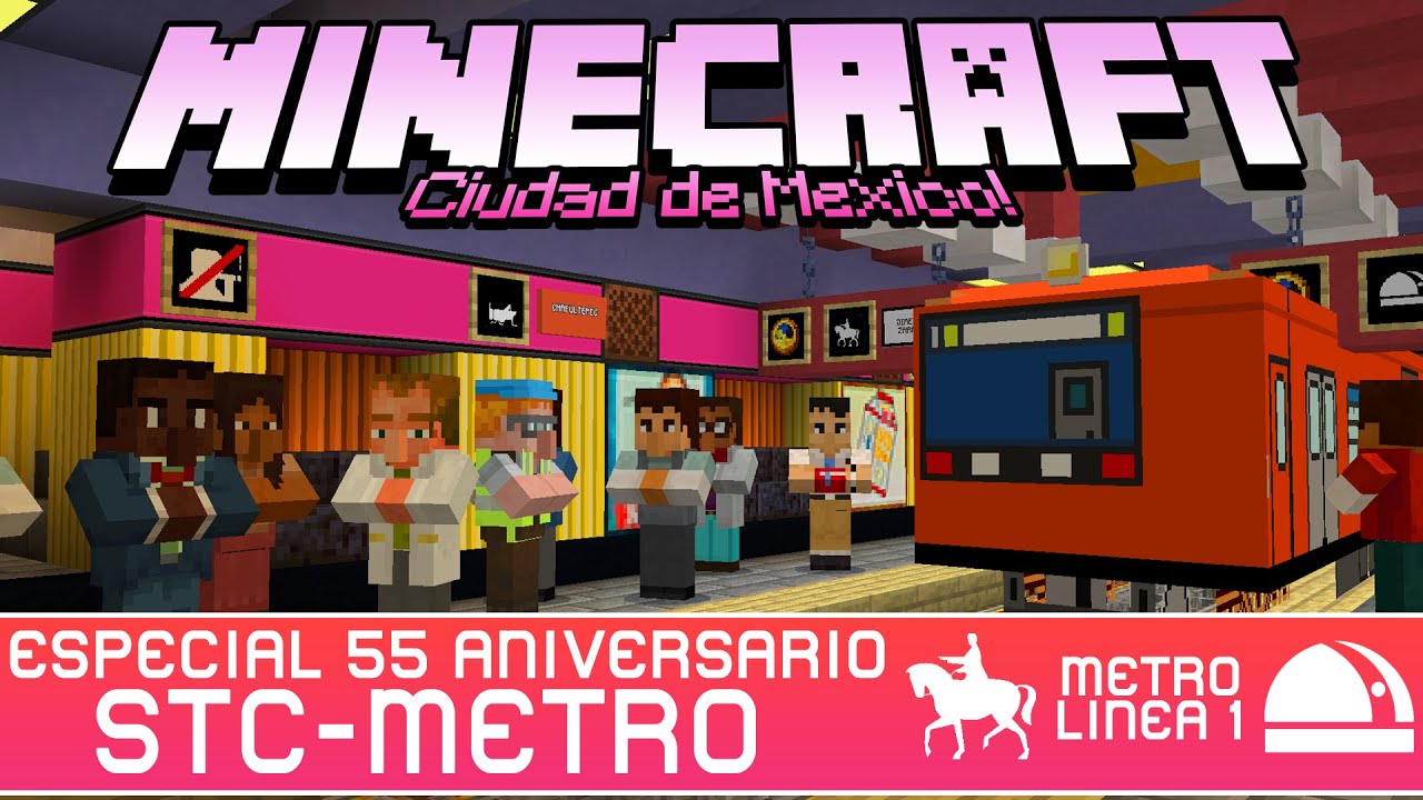 INAUGURACIÓN DEL STC METRO 1969 - MINECRAFT MAPA CIUDAD DE MEXICO - TREN MP68 Y MAS - AKEXX
