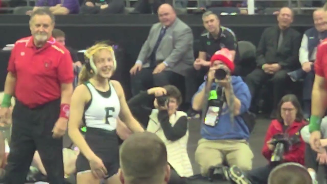 Wrestling Katherine Cook State title celebration  #wrestling #wrestlinglife #wisconsin 