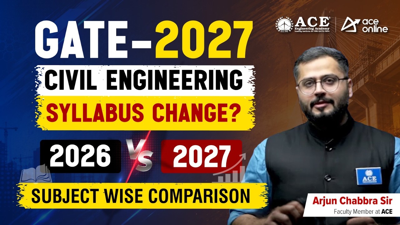 Изменения в программе GATE-2027 по гражданскому строительству? | Сравнение предметов 2026 и 2027 ...