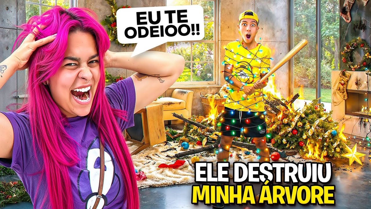 O LEOZINHO DESTRUIU MINHA &Aacute;RVORE DE NATAL *to mal 