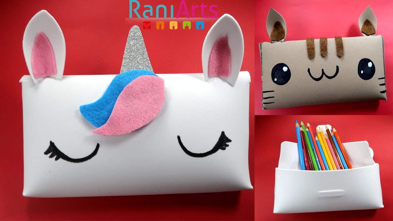 HAZ UNA CARTUCHERA / LAPICERA KAWAII - DIY - FÁCIL - Paso a paso