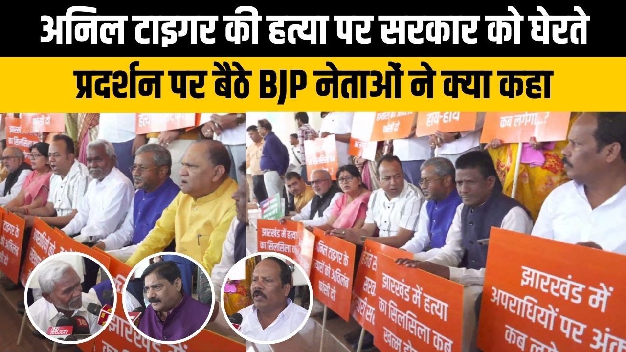 अनिल टाइगर की हत्या पर सरकार को घेरते, प्रदर्शन पर बैठे BJP नेताओं ने क्या कहा, सुनिए