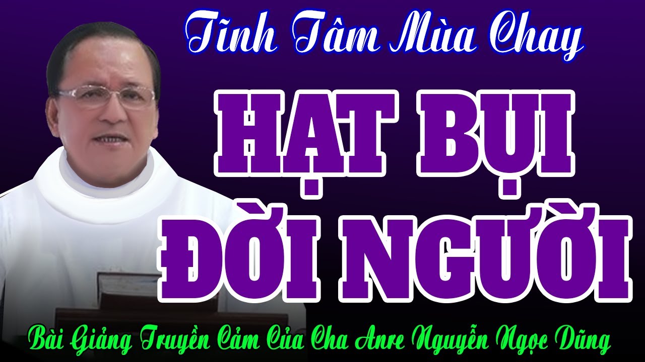 HẠT BỤI ĐỜI NGƯỜI - Bài giảng Tĩnh Tâm Mùa Chay Thật Cảm Động của Cha Anre Nguyễn Ngọc Dũng