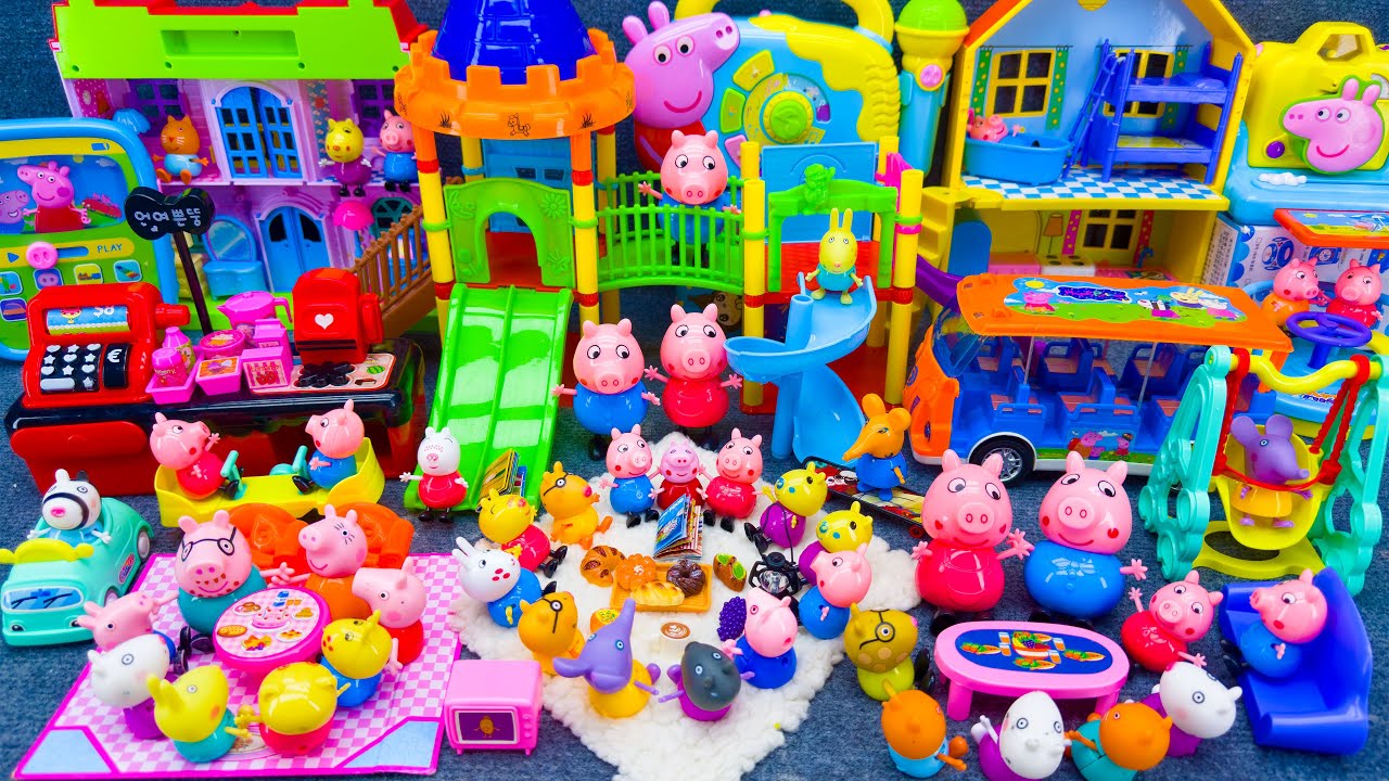 20 Minutes Satisfying Unboxing Peppa Pig Family House Toy, Peppa Pig & Friends Picnic Playset Review