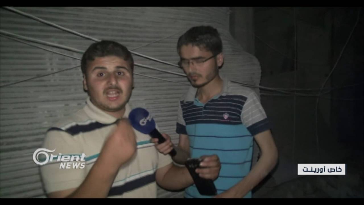 كاميرا أورينت نيوز ترصد اللحظات الأولى للقصف الجوي على حي المشهد بحلب