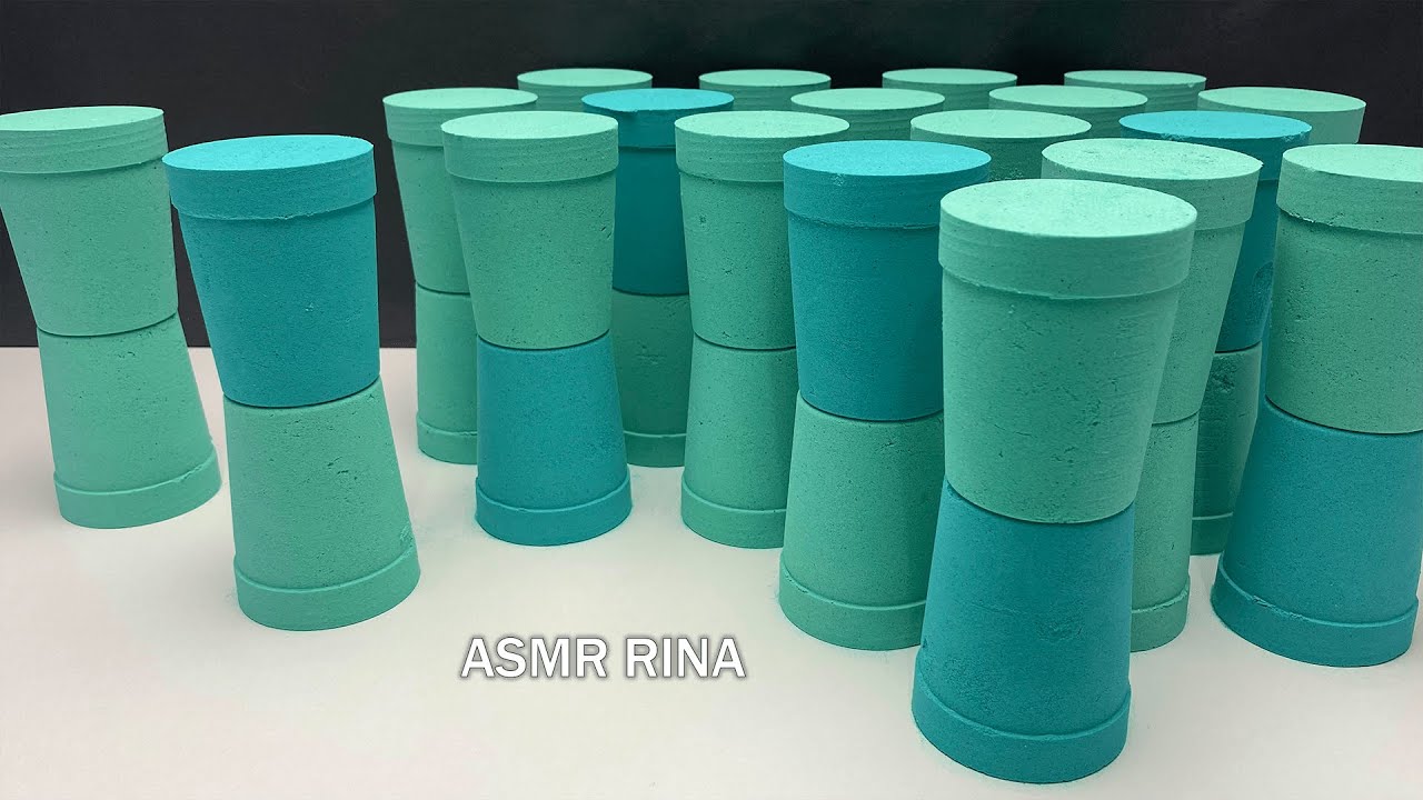 ASMR baking soda crispy pillars