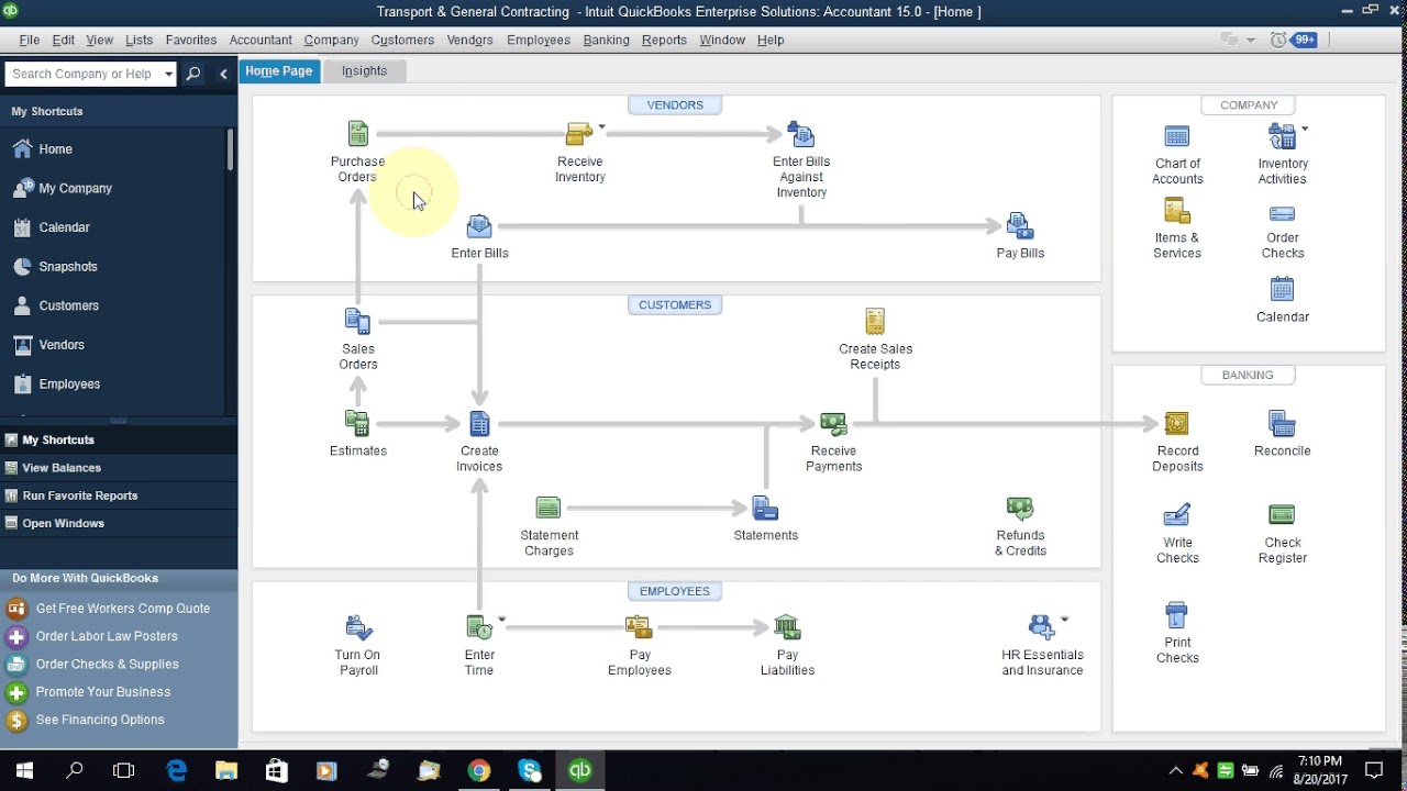 QuickBooks Tutorial Part 19 How to Make a Journal Entry