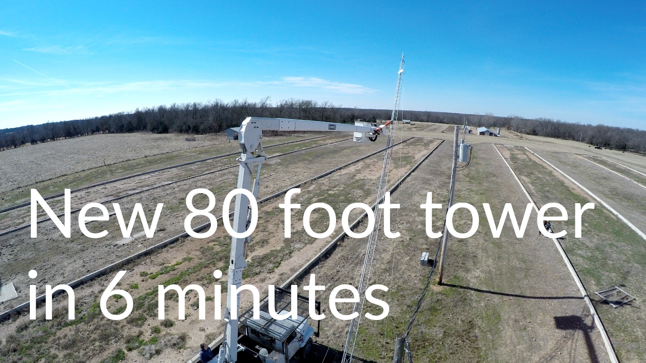 New 80 foot internet tower installed in less than 6 minutes!