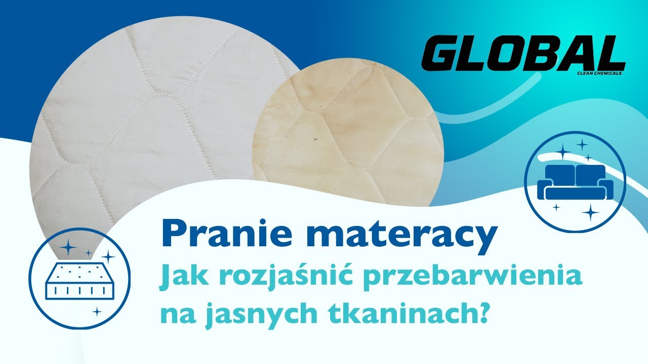 Jak wyprać materac? | Global Single Pass to skuteczne rozjaśnianie jasnych tkanin