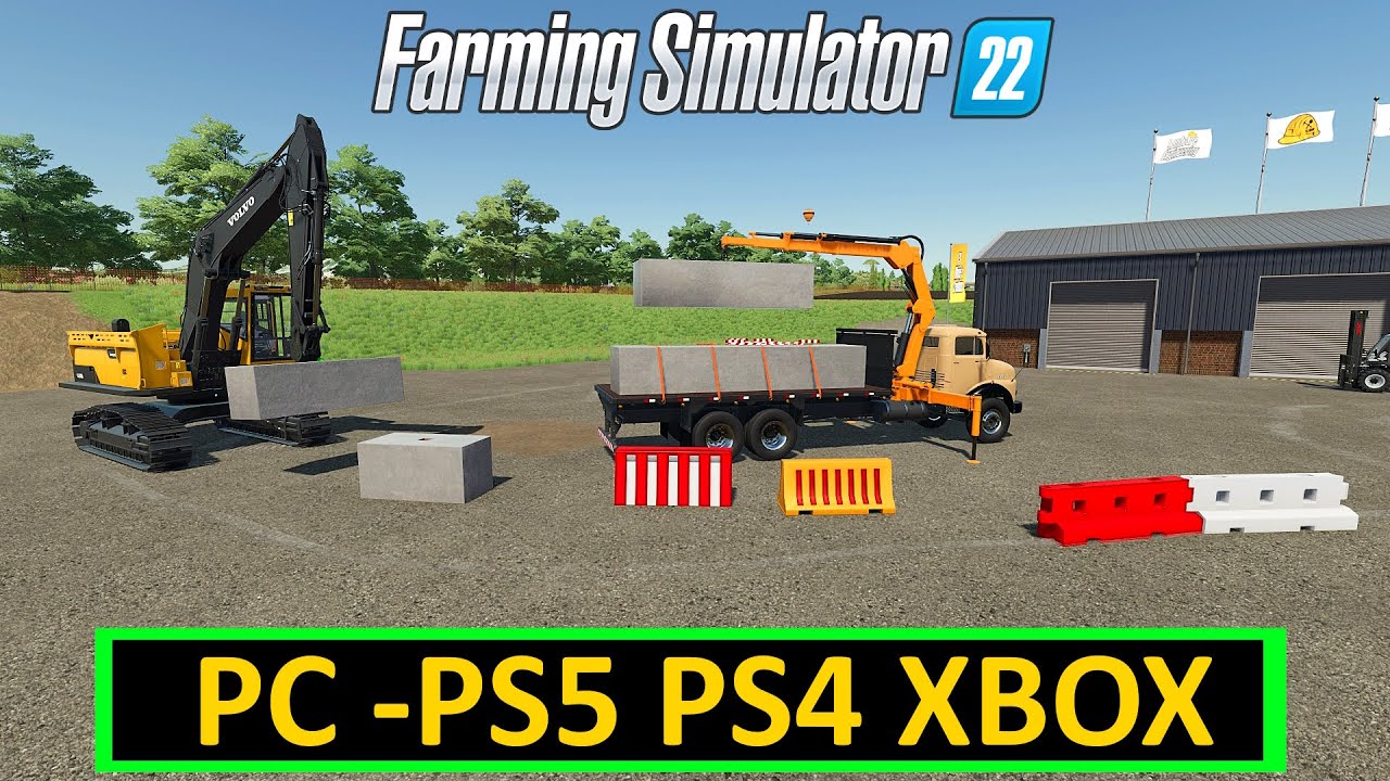 FS22 🚧 Concrete Blocks And Road Barriers For PC And Consoles 🚧 Farming Simulator 22 Mods