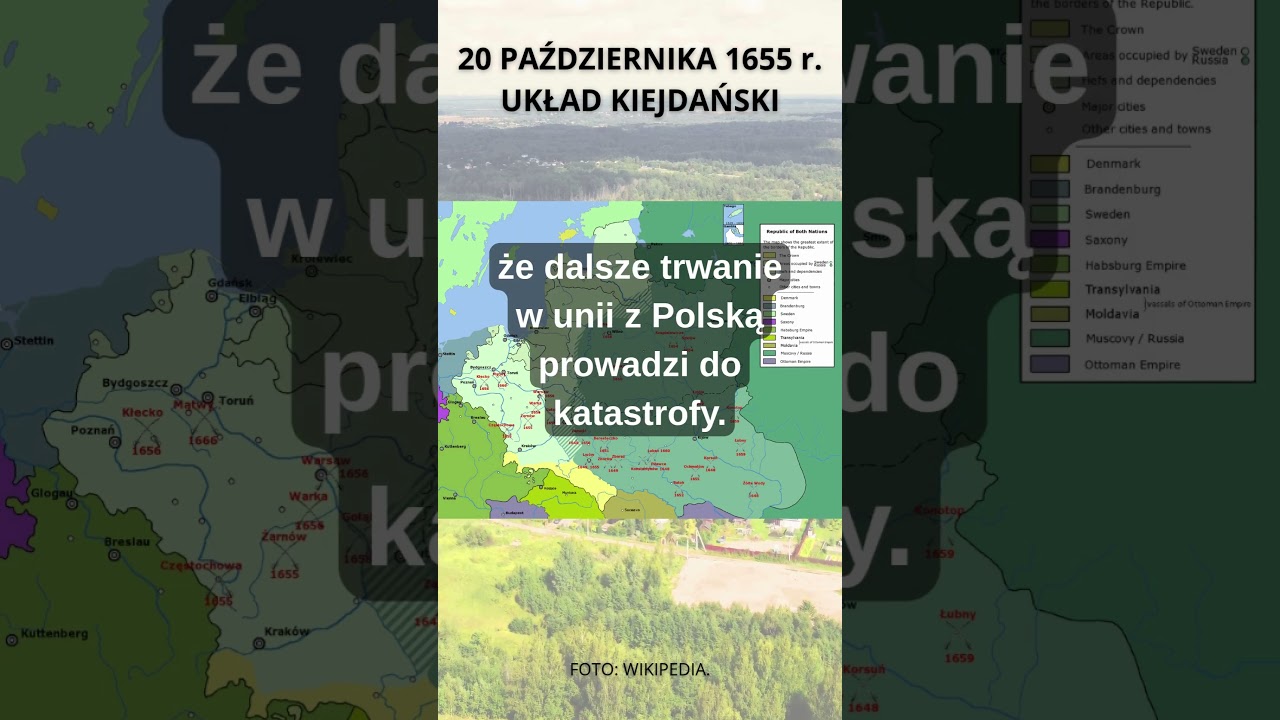 KALENDARIUM. 20.10.1655 r. #Historia #DziejePolski #Litwa #UniaLubelska #PotopSzwedzki #Kiejdany