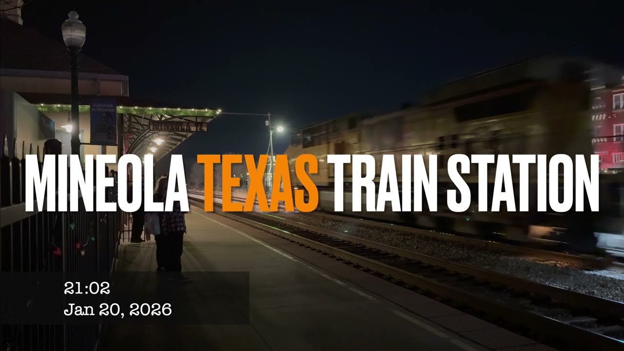 Mineola Texas Train Station Camera1 January 20, 2026 2102 PM 4K 30fps