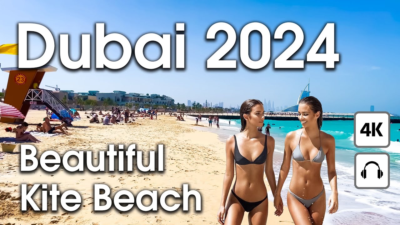 Dubai 🇦🇪 Beautiful Kite Beach [ 4K ] Walking Tour
