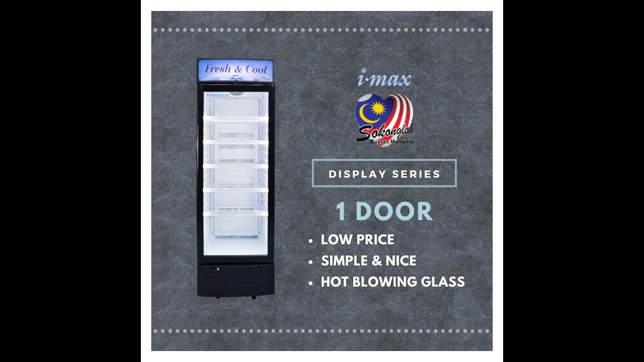 Imax 1 Door Display Chiller (250L / 350L) Home Use & Commercial Use | For Cake, Beverage & More