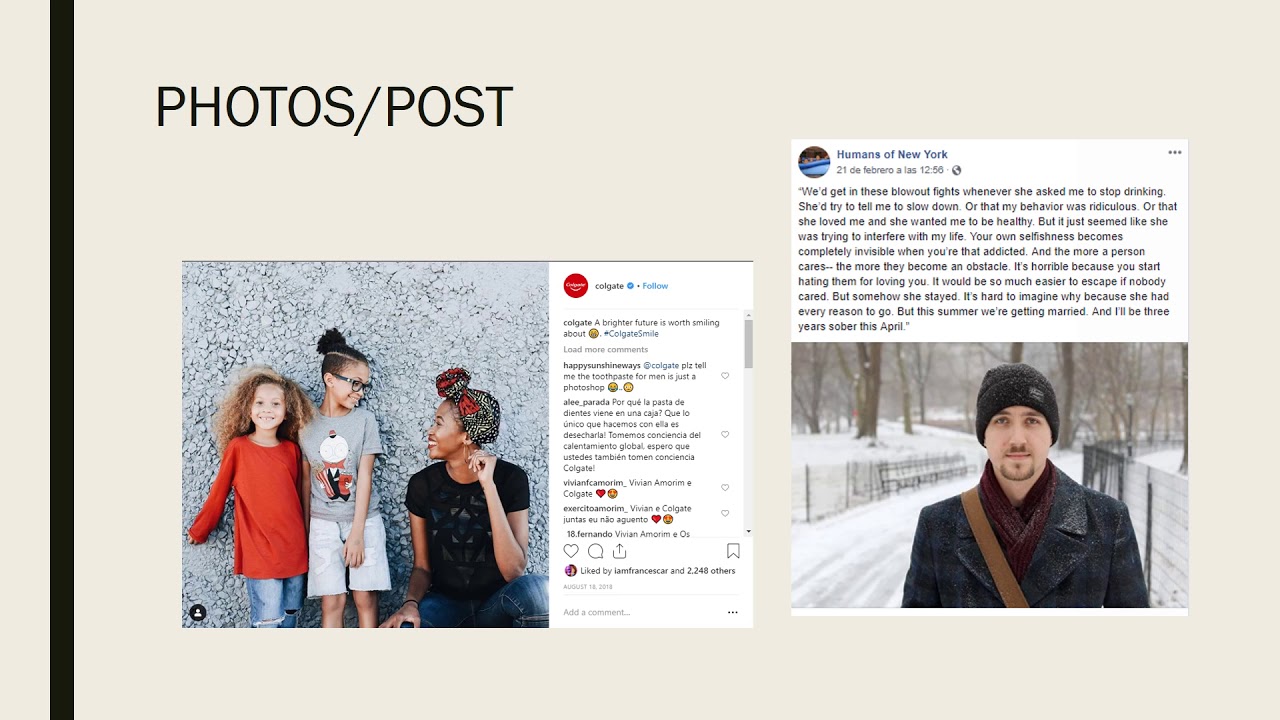 Storytelling tools in Social Media