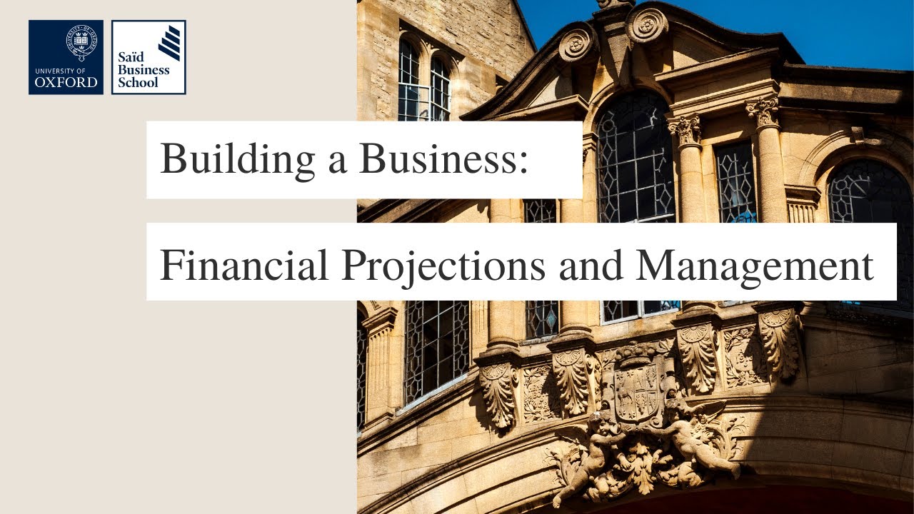 Building a Business - Lecture 7 - 'Financial Projections and Management'