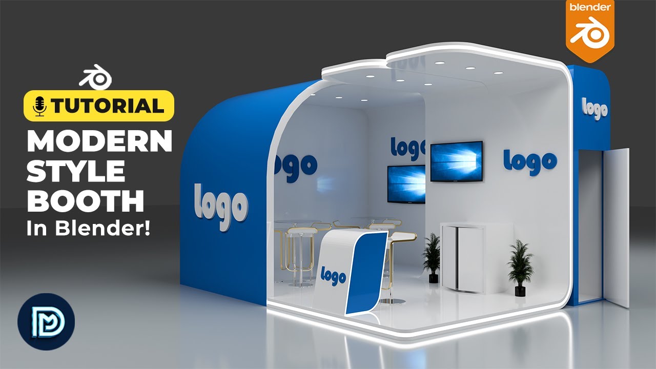 Modern Style Exhibition Booth in Blender - 3D Modelling Process