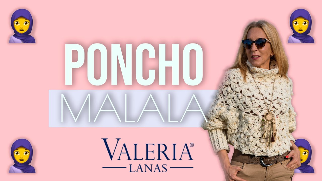 ✅ Cómo tejer un PONCHO a CROCHET - Productos Valeria Lanas Lana Natural - En tejer es de guapas