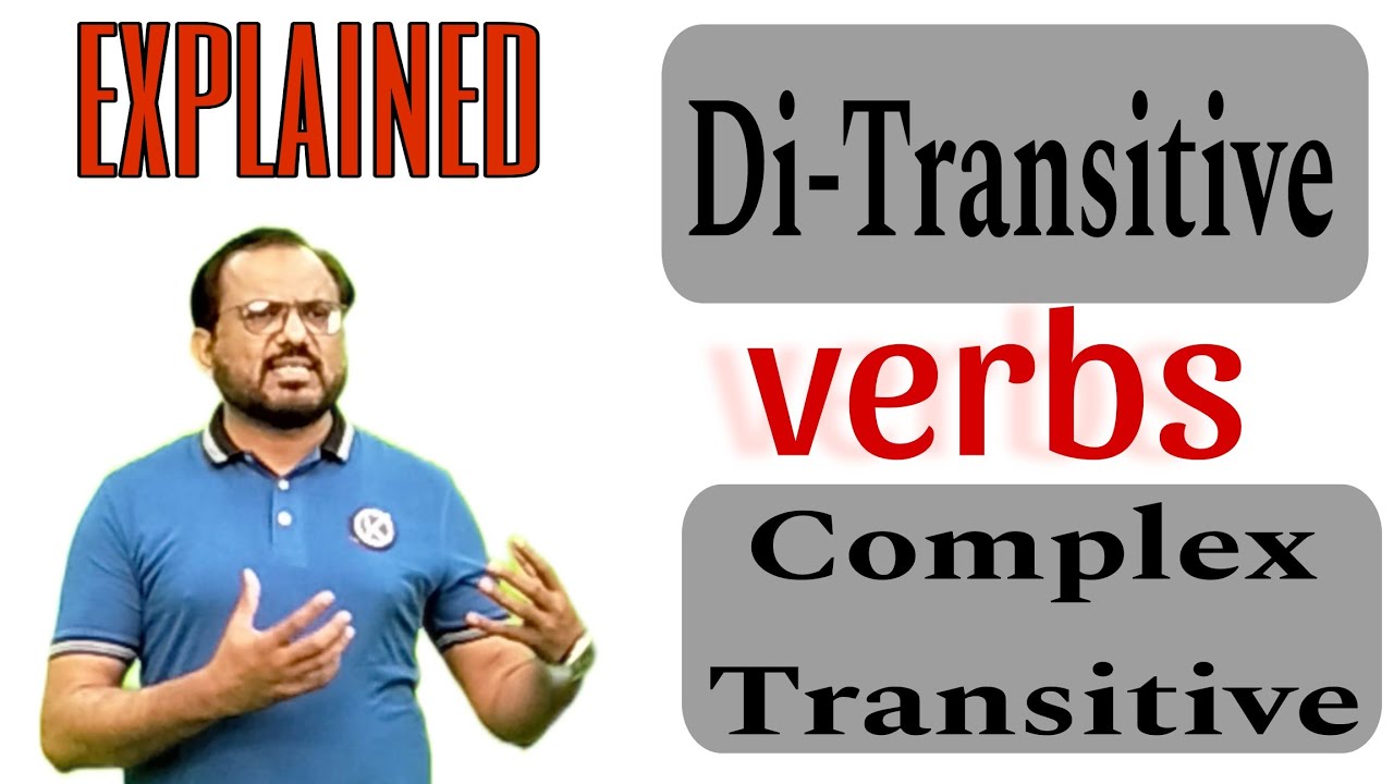 Di-Transitive | Complex-Transitive verb | Concept Explained | Sir Ali Shan Rao#english#mdcatenglish
