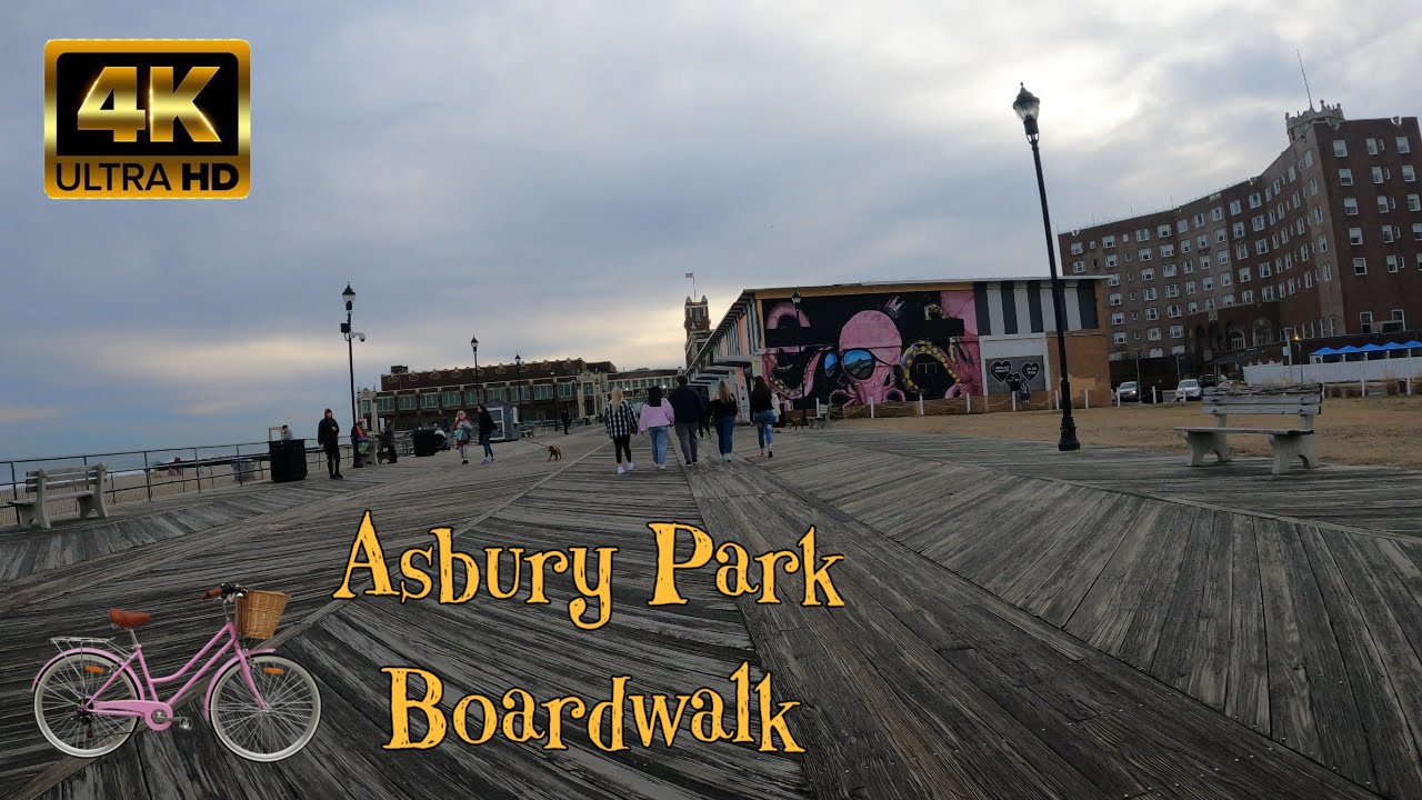 Cycling the Boardwalk of Ocean Grove to Asbury Park | Jersey Shore | Virtual Bike Ride