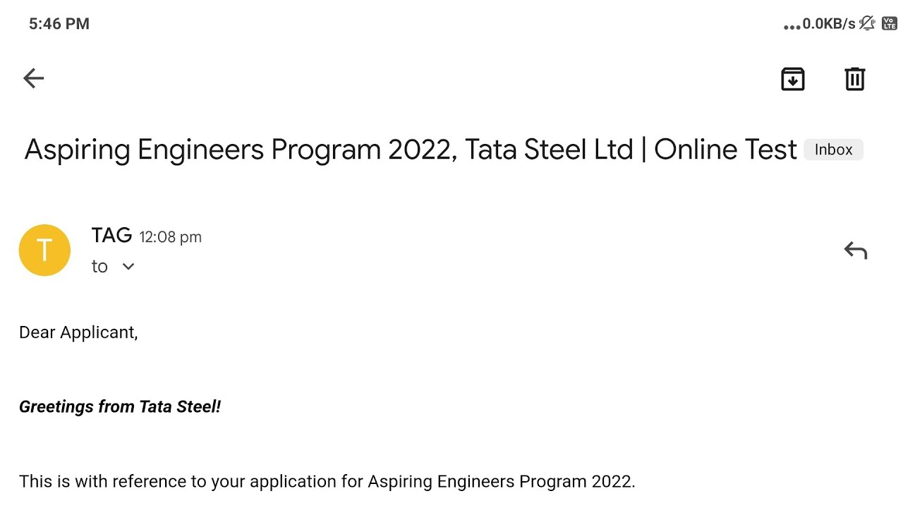 Tata AET Admit Card 2022 |Tata Aspiring Engineers Admit Card 2022| Tata Aspiring Engineers Exam Date