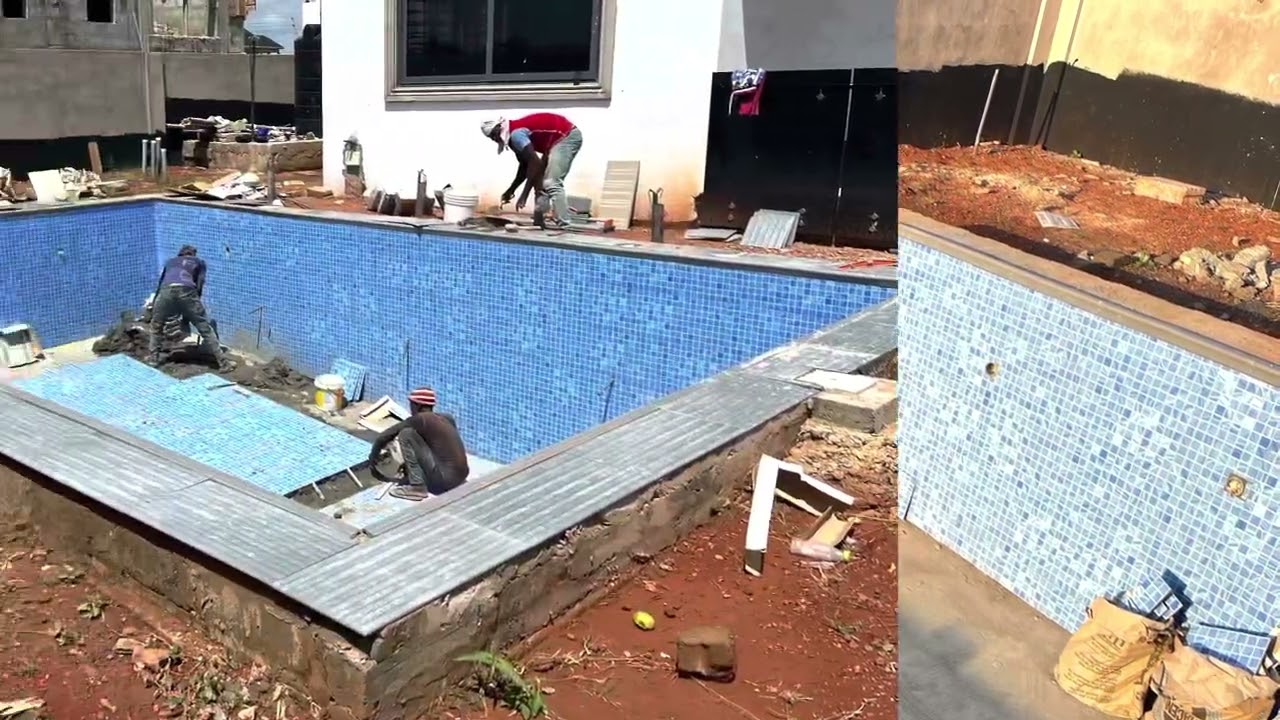 Building in Ghana | Swimming Pool | Tiling Update 2 |