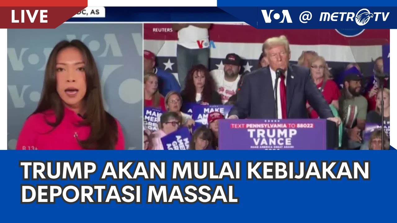 Laporan VOA untuk Metro TV: Trump akan Mulai Kebijakan Deportasi Massal dan Pengenaan Tarif Impor