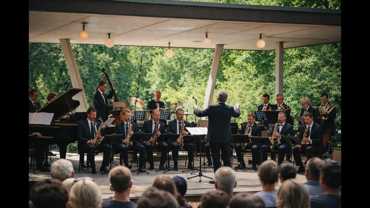 Cool Jazz Orchestra Under the Evening Lights