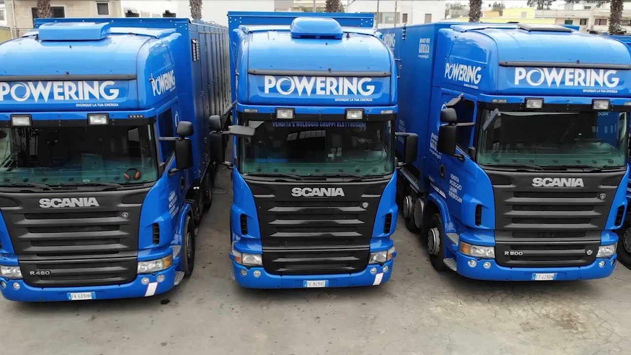 Powering |  Flotta di Mezzi, Gruppi Elettrogeni e la Centrale Operativa h24