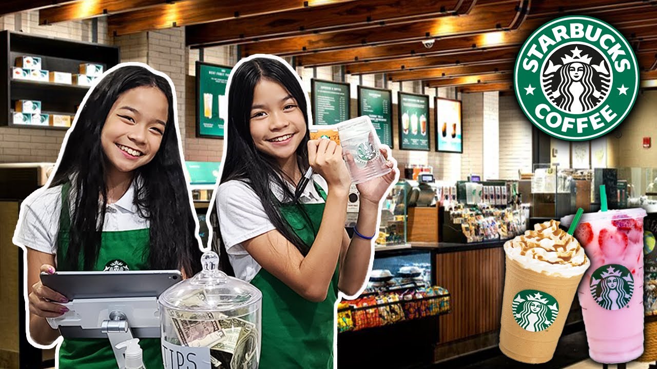 We OPENED Our Own STARBUCKS At Home! | Tran Twins