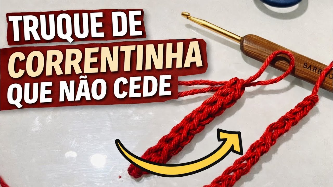 como fazer correntinhas que não cedem no crochê