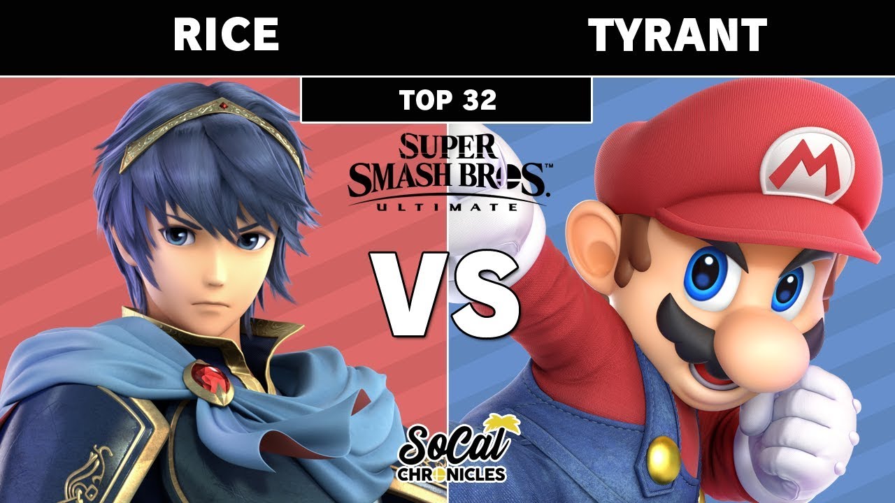 Smash Ultimate Tournament - Rice (Marth) Vs. Tyrant (Mario) Top 16 Losers Side