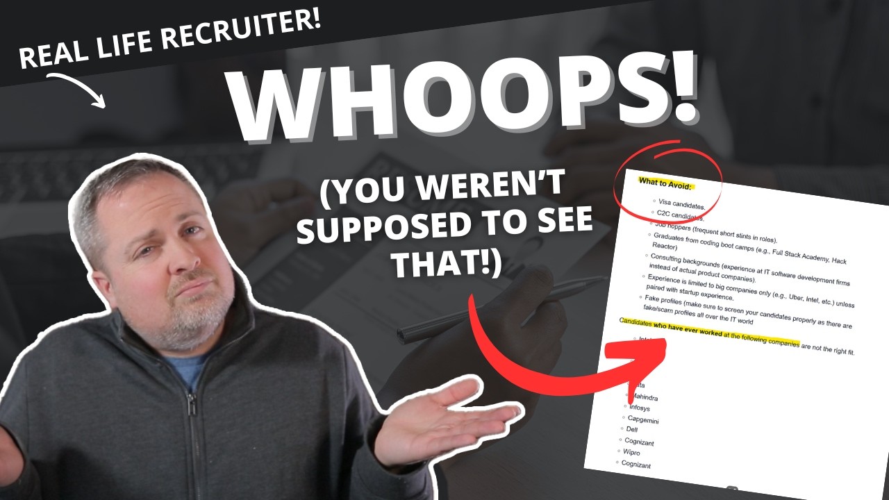 Recruiter Accidentally Shares Company's Hidden Job Requirements With The Candidate