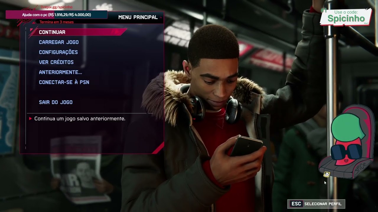 SPICINHO jogando Marvel's Spider-Man: Miles Morales - Parte 2 |FINAL e outros joguinhos (18/12/2025)