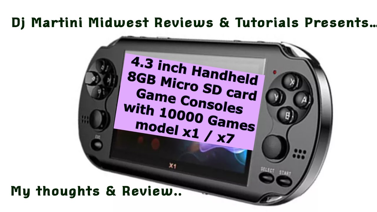 4.3 inch LCD screen Handheld Gaming Console with 10000 Games Model X1 / X7 My Review ..