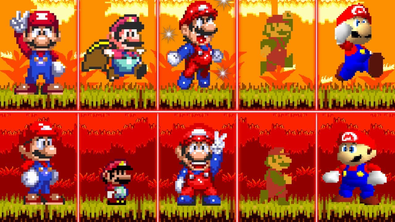 Evolution of Sonic 3 Mods (Super Mario World, Mario 64, Super Mario Bros, Sonic 3 Mario)