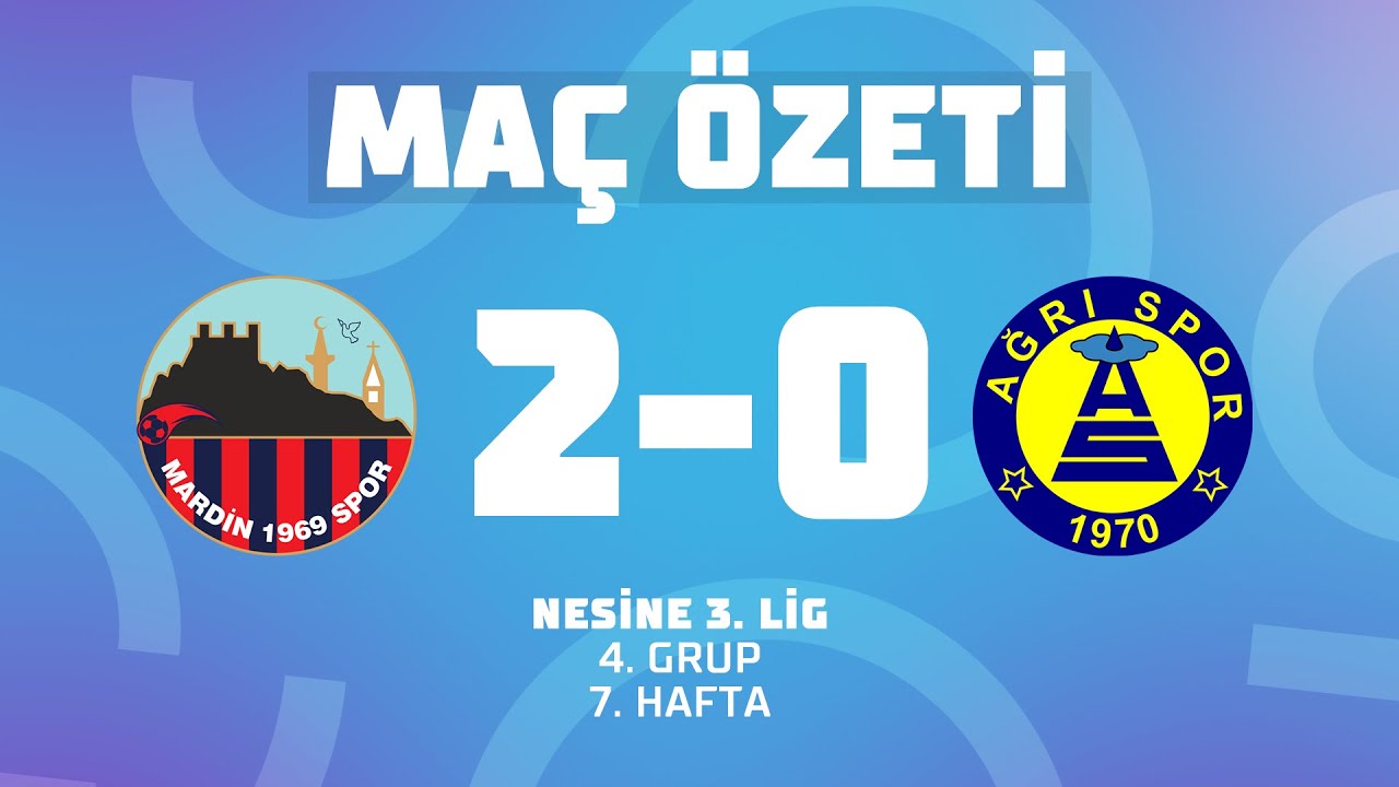 MAÇIN ÖZETİ | Nesine 3. Lig 4. Grup | Mardin 1969 Spor 2-0 Kolibri Ağrı 1970 Spor Kulübü