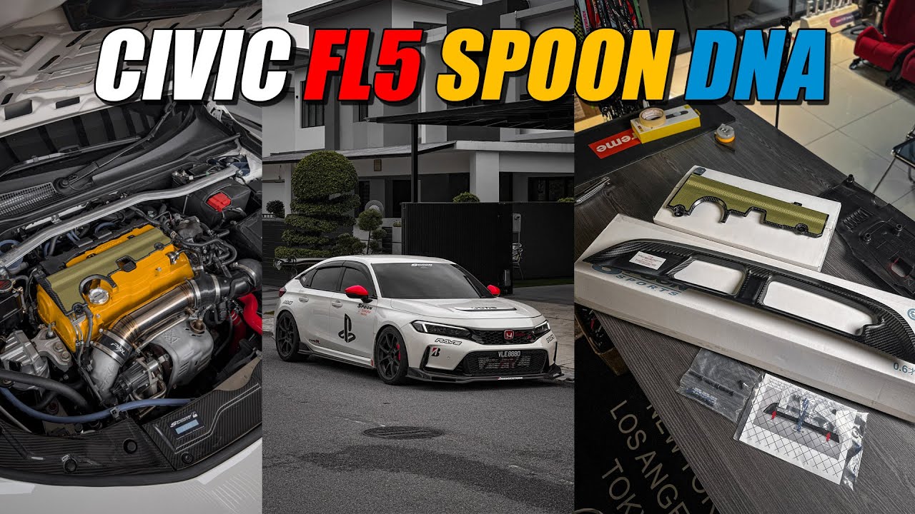 CIVIC TYPE R FL5 / EP21 - SPOON KEVLAR PLUG COVER & CARBON HOOD VENT INSTALL