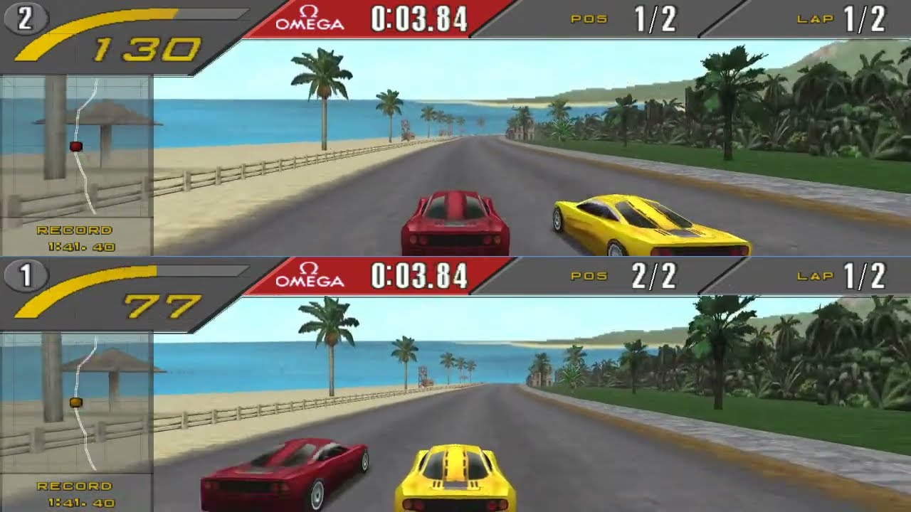 NFS 2 Splitscreen Gameplay