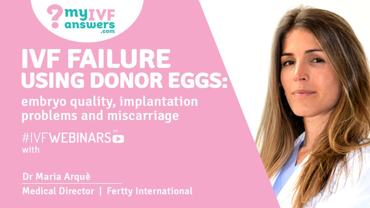 IVF failure using donor eggs: embryo quality, implantation problems and miscarriage #IVFWEBINARS