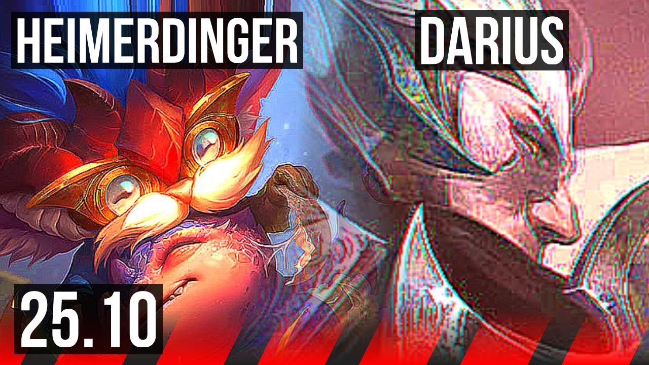 HEIMERDINGER vs DARIUS (TOP) | Godlike | EUW Diamond | 25.10