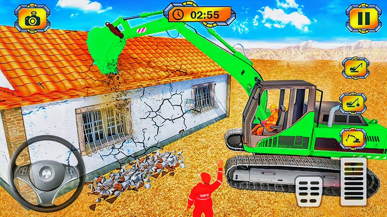 Real City Construction Simulator 3D - City Road Builder Excavator Trucks - Android Gameplay