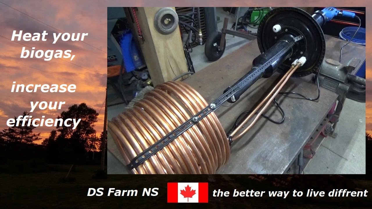 Installing a biogasheating coil for improved efficiency.  Biogas part 4