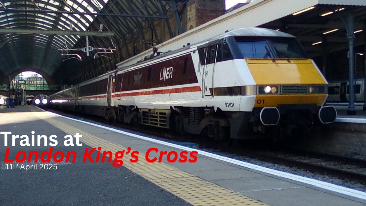 Trains at London King's Cross 11/04/2025