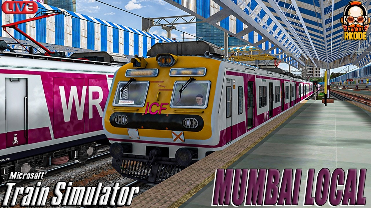 DRIVING MUMBAI LOCAL THROUGH WESTERN RAILWAY DIVISION | WR LOCAL ACTION IN MSTS | RKODE GAMING