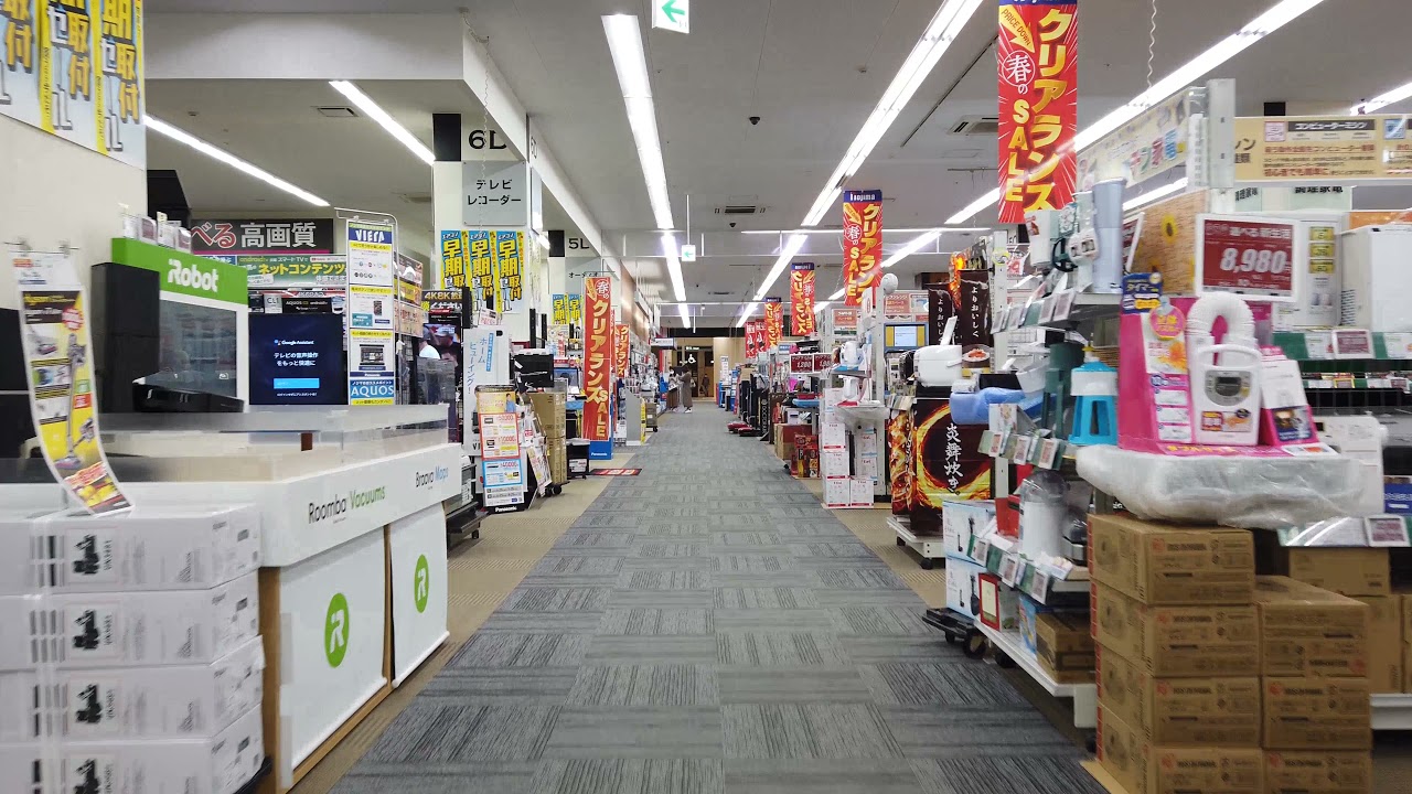 【4K/60fps】Walk inside the Japanese electronics retail store 