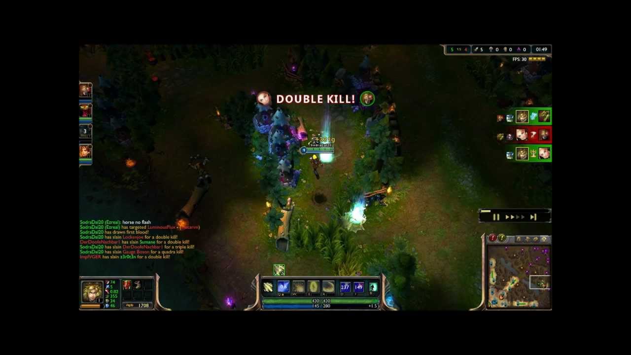 #1 EZREAL LVL 1 PENTAKILL [HD] [2013] [PENTA]