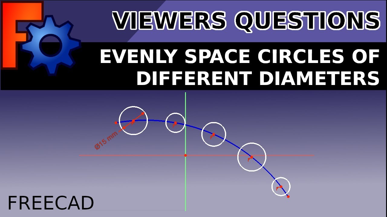 FreeCAD: Равномерное размещение отверстий или окружностей разного диаметра | Вопрос зрителей