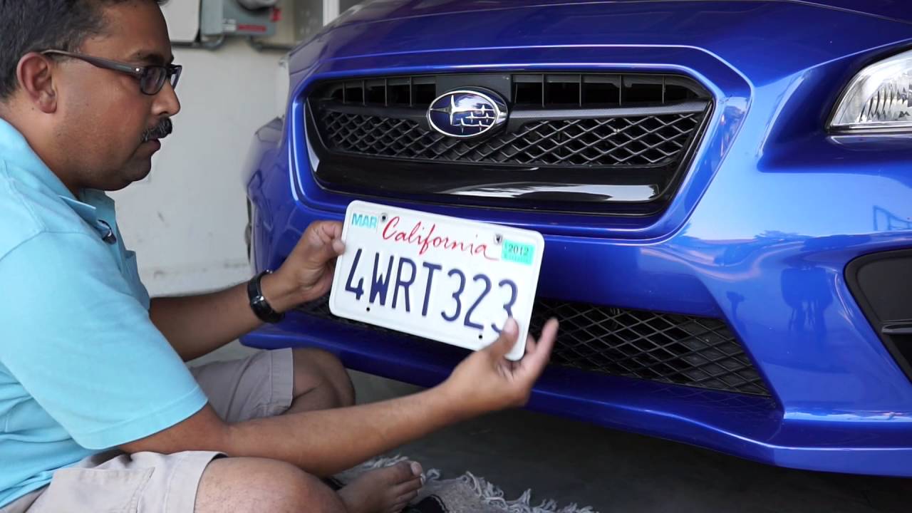 2015-17 Subaru WRX/STI license plate install without drilling bumper