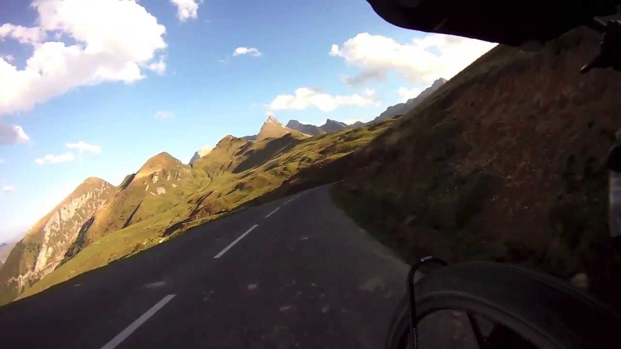 Descent of the Col d'Aubisque on a fully loaded touring bicycle